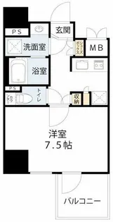 1Kの間取り画像