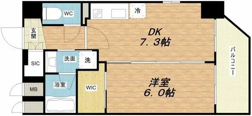 エステムコート新梅田【2階】の間取り