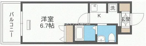 エステムコート梅田・天神橋IIIアヴァンテ【6階】の間取り