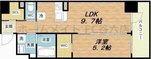 1LDKの間取り画像