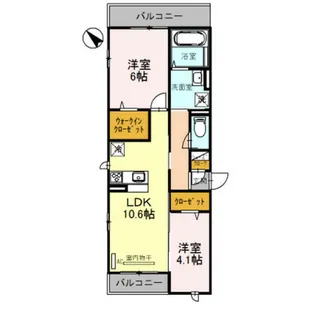 ニューナイン【2階】の間取り