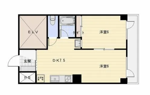 第10ハトヤビル【203号室】の間取り