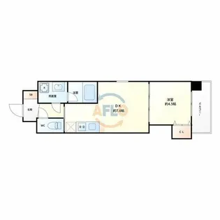 ルクレ新大阪レジデンス【8階】の間取り