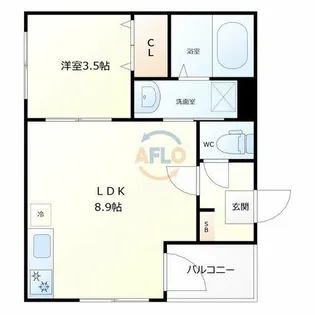 ハーモニーテラス杭全Ⅱ【3階】の間取り