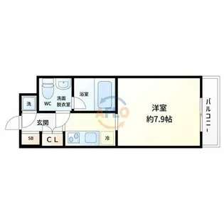 レジディア江坂【9階】の間取り