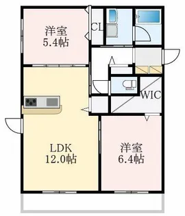 大阪府堺市中区大野芝町【アパート】の間取り