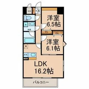 CASA GRIGIO【6階】の間取り