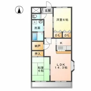 ハッピーアイランド【1階】の間取り