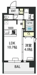 ウエンズ福島フロント【4階】の間取り