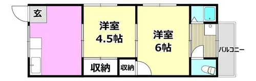 サニーハウス【302号室】の間取り