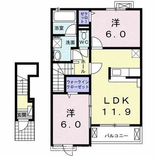 プレシャスNK Ⅰ【2階】の間取り