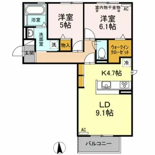 プリムヴェール【3階】の間取り