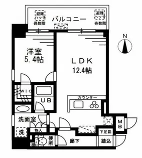 ザ・パークハビオ天満橋【13階】の間取り