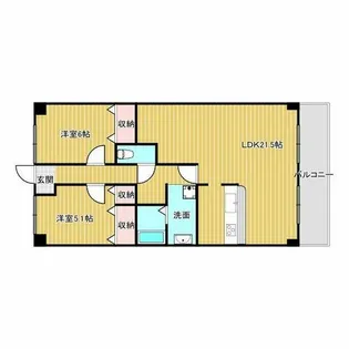 アドリーム千里丘【1階】の間取り