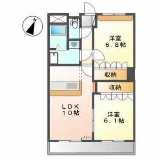 プランドール【2階】の間取り