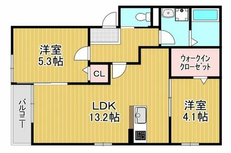 レジーナ北野田【2階】の間取り