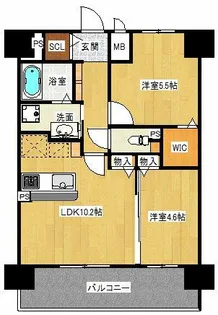 ふぁみ~ゆアビコⅨ【702号室】の間取り