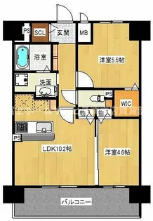 ふぁみ~ゆアビコⅨ【702号室】の間取り