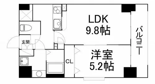 大阪府大阪市北区南森町2丁目【マンション】の間取り