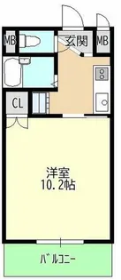 メルヴェーユ小幡I【00402号室】の間取り