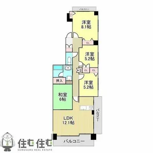 イトーピア豊田Ⅱ【7階】の間取り