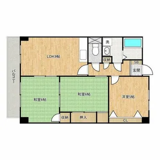 サニーハウスOKUNO【602号室】の間取り