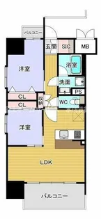 スプランディッドあびこ駅前【2階】の間取り