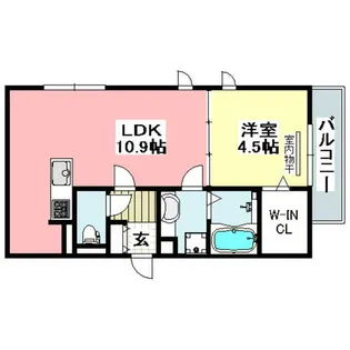 セジュール中穂積【307号室】の間取り