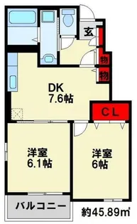 パストラル レーンB棟【1階】の間取り