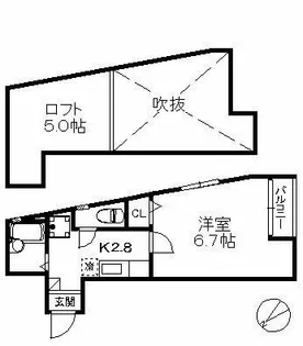 ドリームパレス高宮【2階】の間取り