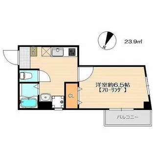 ジェンティーレ美野島Ⅰ【2階】の間取り