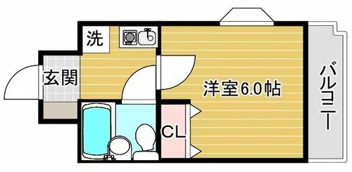 ワコーレプラティーク神戸深江駅前【604号室】の間取り