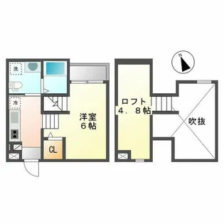 Kiino(キーノ)【2階】の間取り