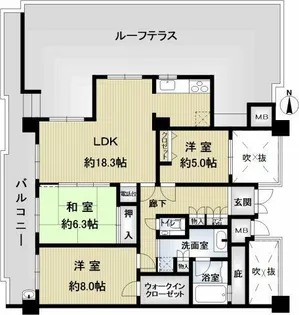 ローレルコート新千里東町あかしやの丘Ⅰ番館【6階】の間取り