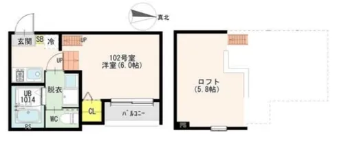 ハーモニーテラス墨江Ⅱ【1階】の間取り