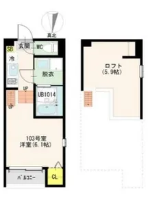ハーモニーテラス墨江Ⅱ【1階】の間取り