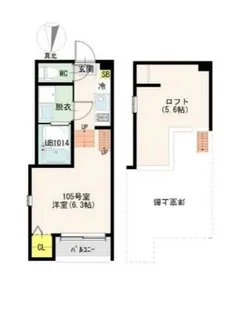 ハーモニーテラス墨江Ⅱ【1階】の間取り