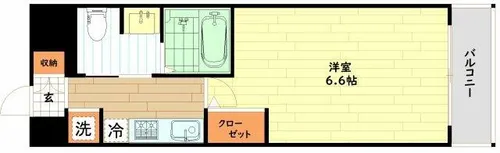 セレ二テ福島プリエ【8階】の間取り