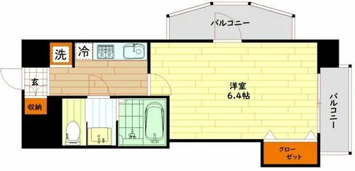 サムティ大阪CITY WEST【9階】の間取り