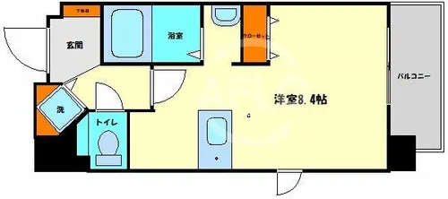 プレサンス大手前パークサイドⅡ【2階】の間取り