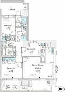 グランパセオ丸の内【14階】の間取り