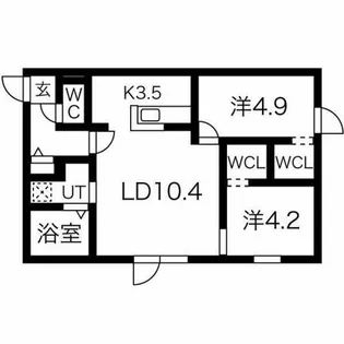 Riviere 手稲 Avance【2階】の間取り