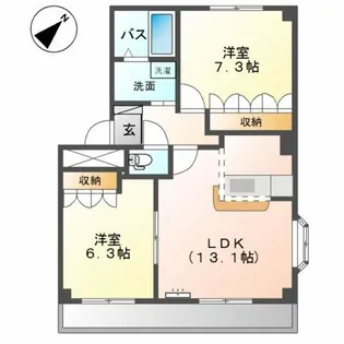 セントレア【2階】の間取り