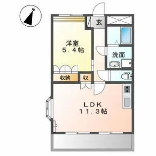 エスポアールⅡ【2階】の間取り
