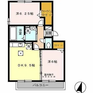 F エフ【1階】の間取り