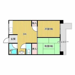 ハイツ米屋【4階】の間取り