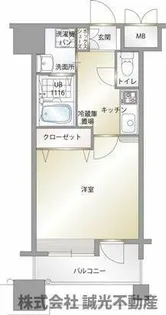 エンクレスト中呉服【8階】の間取り