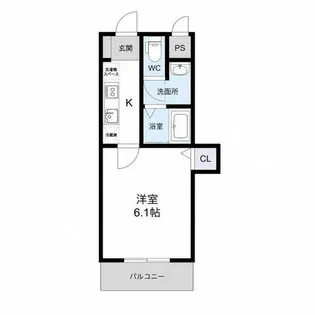 メゾン・ドゥ・シャトン豊浦町【2階】の間取り