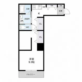 メゾン・ドゥ・シャトン豊浦町【2階】の間取り