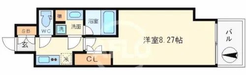ミヤレジデンス新町【8階】の間取り